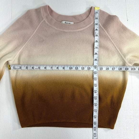 Madewell dip dye cashmere shrunken sweater size M - Picture 7 of 11
